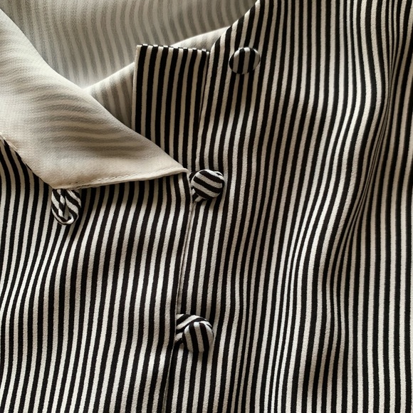 EUC Loft Striped Covered Button Peplum Strappy Cami XS - Picture 5 of 10